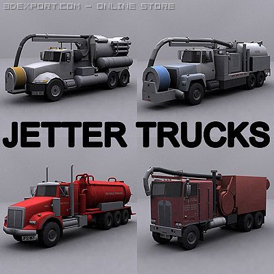 jetter trucks collection 3D 모델 .c4d .max .obj .3ds .fbx .stl .blend 