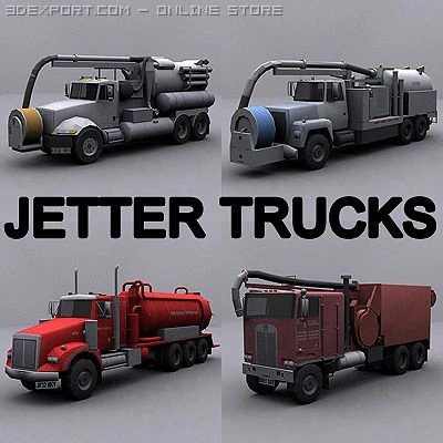 jetter trucks collection 3D Model .c4d .max .obj .3ds .fbx .stl .blend 