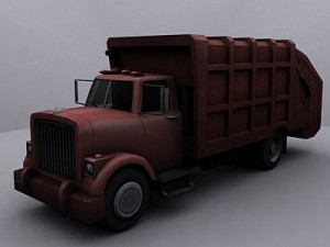 garbage truck 1 3D Model