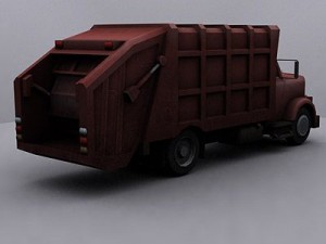 garbage truck 1 Model 3D