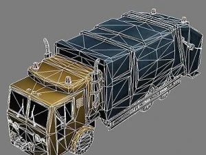 garbage trucks collection 3D Model