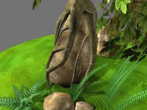 tree and rock set 3D Model