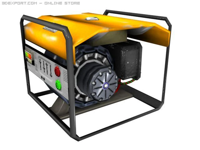 portable power generator 3D Model .c4d .max .obj .3ds .fbx .stl .blend 