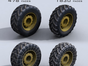 4wd tractor Modello 3D
