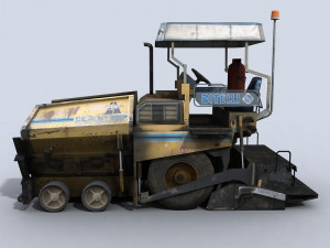 asphalt paver Modelo 3D