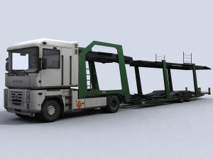 car transporter truck 3D Model