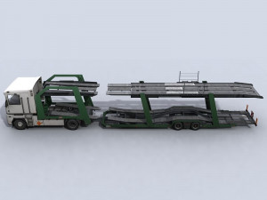 car transporter truck 3D Model