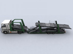 car transporter truck 3D Model