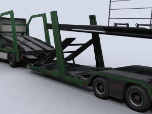 car transporter truck 3D Model