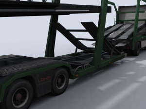 car transporter truck 3D Model