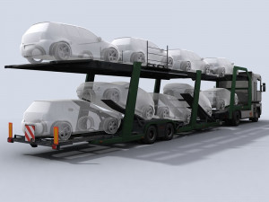 car transporter truck 3D Model