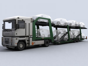 car transporter truck 3D Model