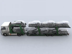 car transporter truck 3D Model