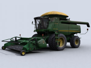 combine harvester 1 with belt pickup 3D Model