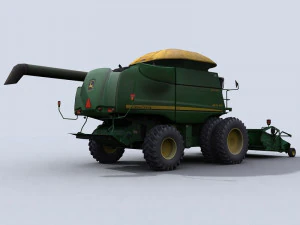 combine harvester 1 with belt pickup 3D Model