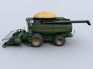 combine harvester 1 with belt pickup 3D 模型