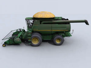 combine harvester 1 with belt pickup 3D Model