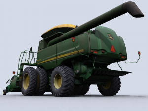 combine harvester 1 with belt pickup 3D 模型
