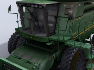 combine harvester 1 with belt pickup 3D 模型