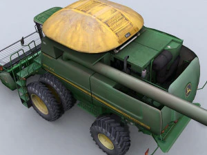 combine harvester 1 with belt pickup 3D Model