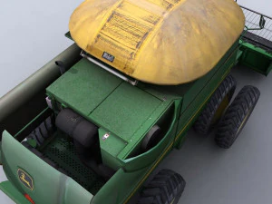 combine harvester 1 with belt pickup 3D Model