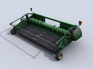 combine harvester 1 with belt pickup 3D 模型