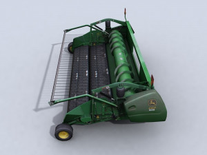combine harvester 1 with belt pickup 3D 模型