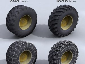 combine harvester 1 with belt pickup 3D 模型