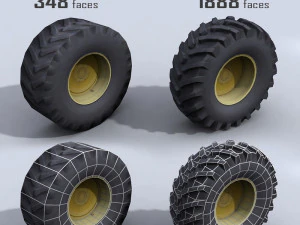 combine harvester 1 with belt pickup 3D Model