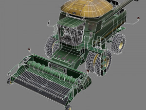 combine harvester 1 with belt pickup 3D 模型
