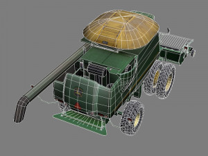 combine harvester 1 with belt pickup 3D 模型