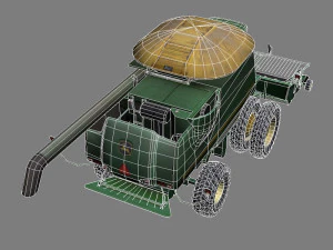 combine harvester 1 with belt pickup 3D Model