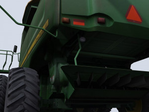 combine harvester 1 with draper platform 3D Model