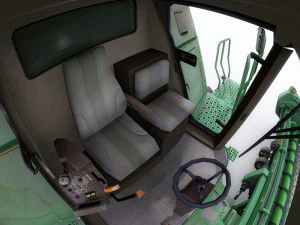combine harvester 1 with draper platform 3D Model