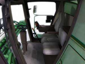 combine harvester 1 with draper platform 3D Model