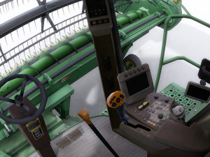 combine harvester 1 with draper platform 3D Model