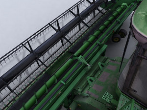 combine harvester 1 with draper platform 3D Model