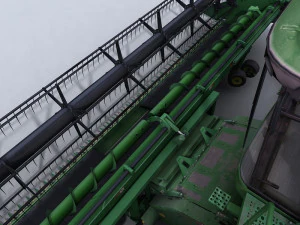 combine harvester 1 with draper platform 3D Model