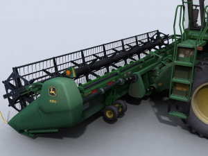 combine harvester 1 with draper platform 3D Model