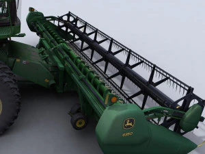 combine harvester 1 with draper platform 3D Model