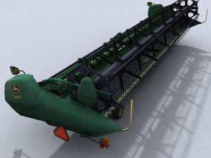 combine harvester 1 with draper platform 3D Model