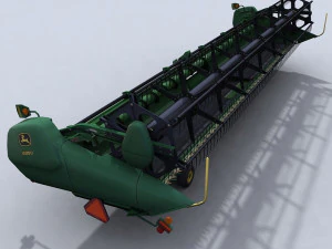 combine harvester 1 with draper platform 3D Model