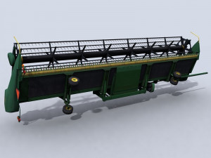 combine harvester 1 with draper platform 3D Model
