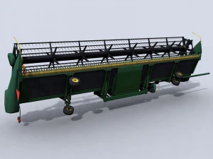 combine harvester 1 with draper platform 3D Model