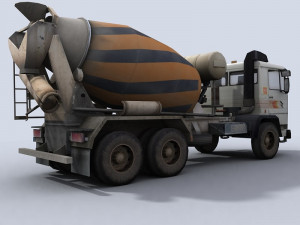 concrete mixer truck 3D Model
