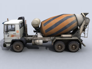 concrete mixer truck 3D Model
