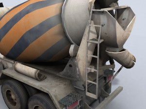 concrete mixer truck 3D Model