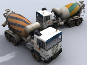 concrete mixer truck 3D Model