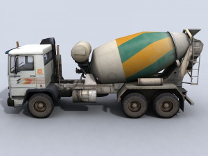concrete mixer truck 3D Model