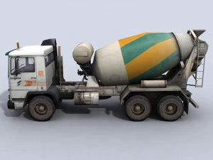 concrete mixer truck 3D Model